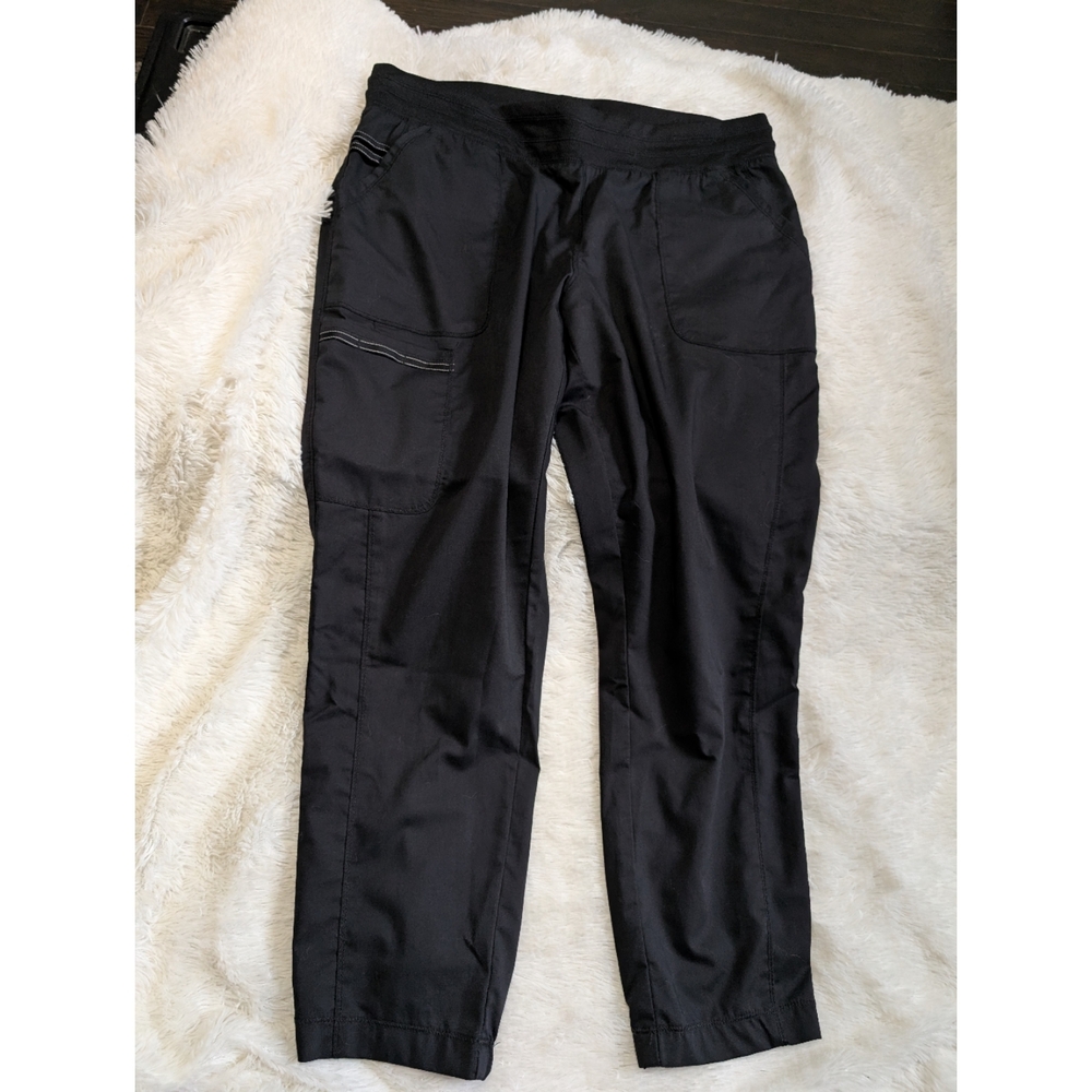 Cherokee revolution Stretchy Black Scrub Pants Women's Size Large Petite
